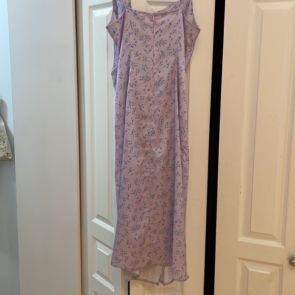 PURPLE MIDI SLIP DRESS - Picture 5 of 6